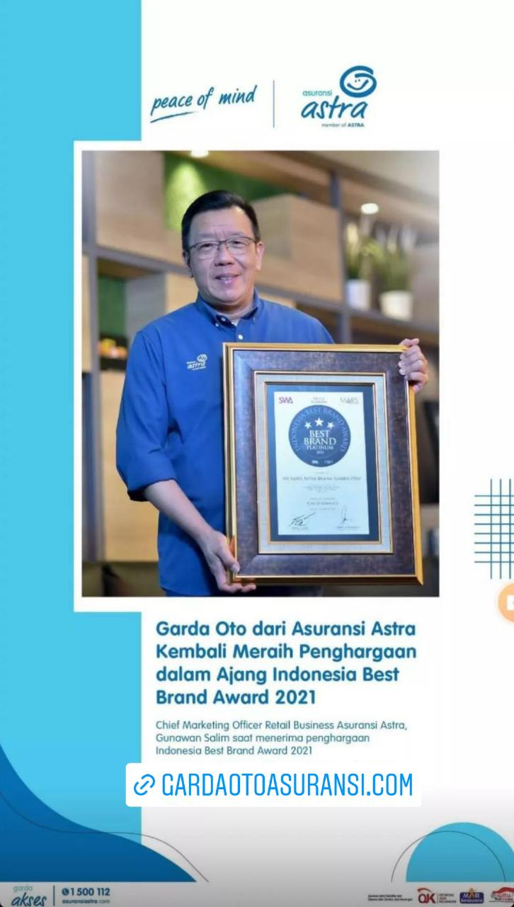 Garda Oto kembali meraih penghargaan Indonesia Best Brand Award (IBBA) 2021